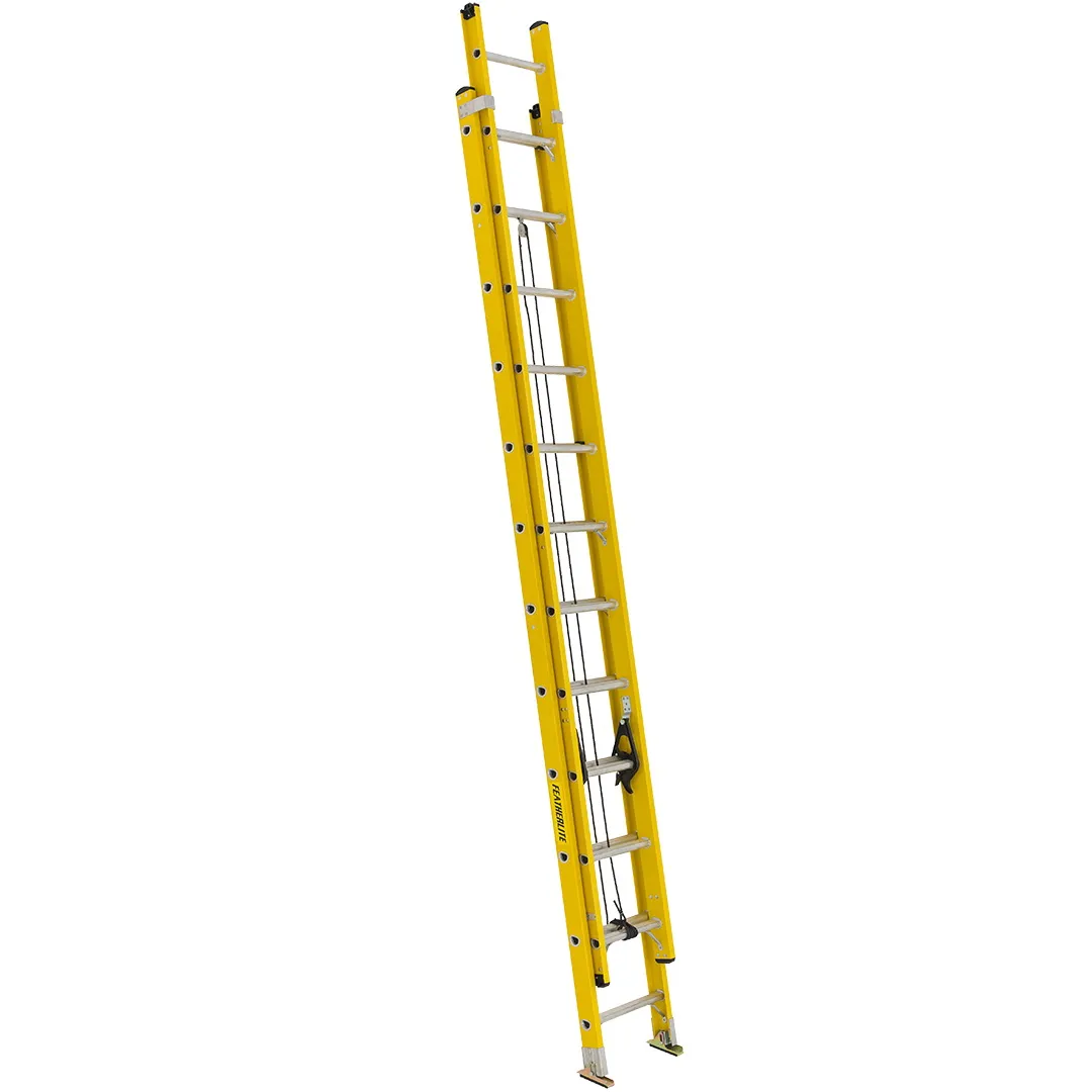 FEATHERLITE FEATHERLITE 6900 Extra-Heavy Duty Fiberglass Extension Ladders