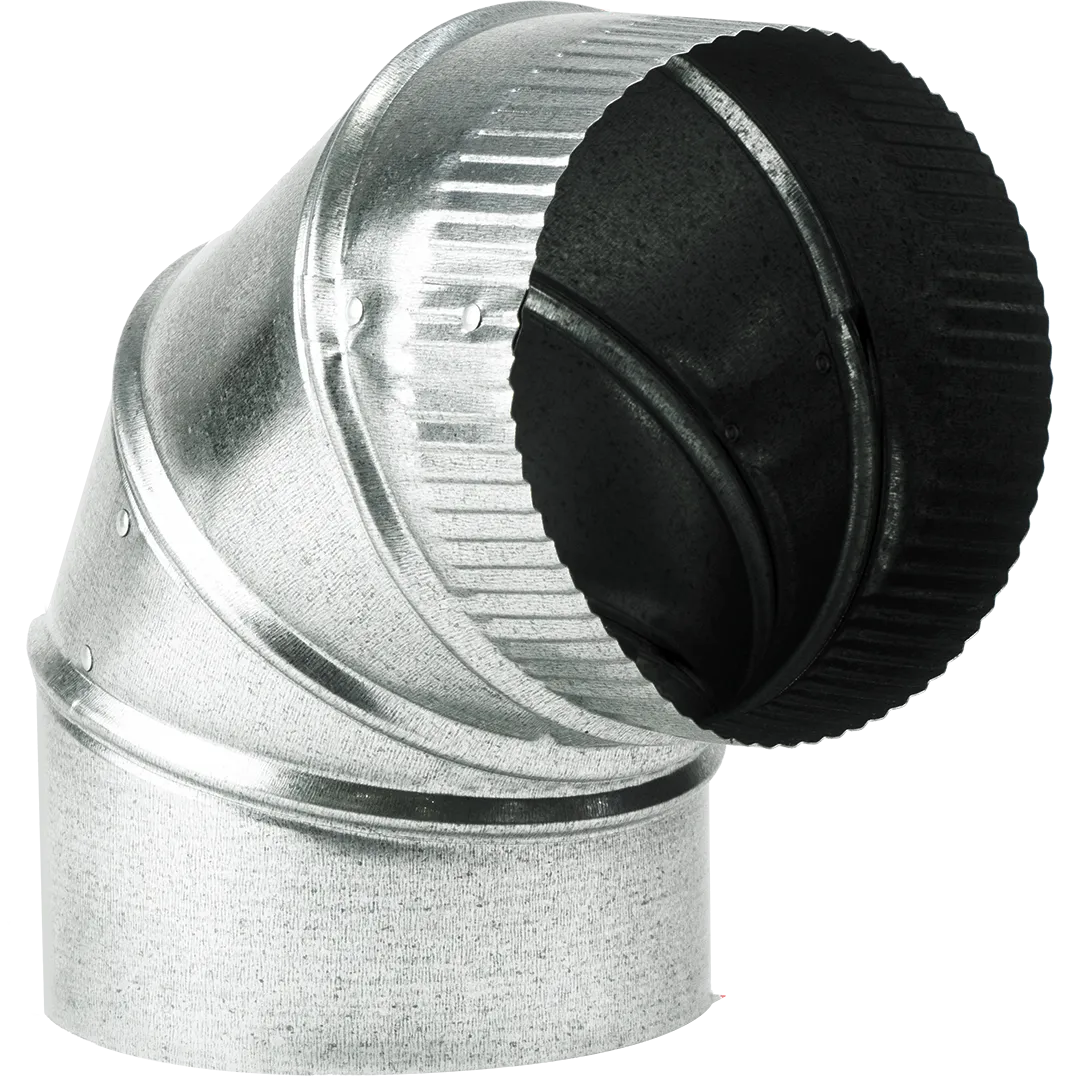 Adjustable Galvanized 90° Elbows - 24 Gauge Adjustable Galvanized 90° Elbows - 24 Gauge