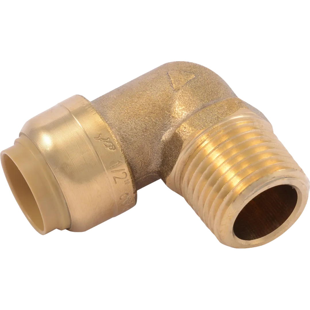 SHARKBITE SHARKBITE Brass Push-To-Connect 90° Male Elbows SHARKBITE SHARKBITE Brass Push-To-Connect 90° Male Elbows