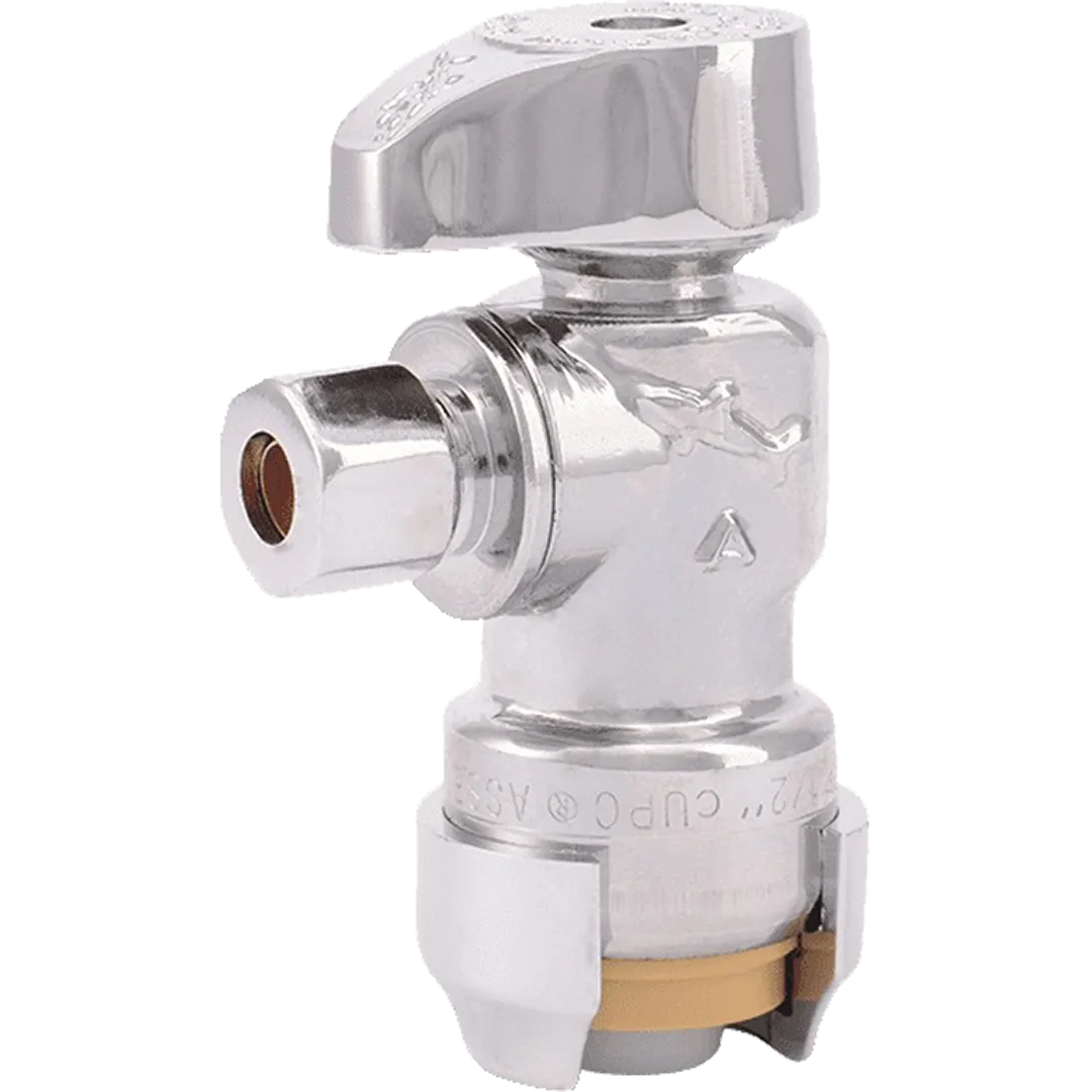 SHARKBITE SHARKBITE Chrome Plated Angle Stop Valves SHARKBITE SHARKBITE Chrome Plated Angle Stop Valves