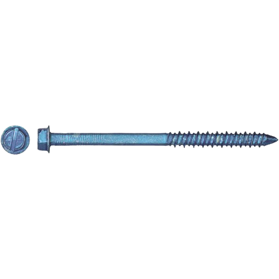 HPAULIN HPAULIN Hex Washer Head Slotted Concrete Screws With Bits HPAULIN HPAULIN Hex Washer Head Slotted Concrete Screws With Bits