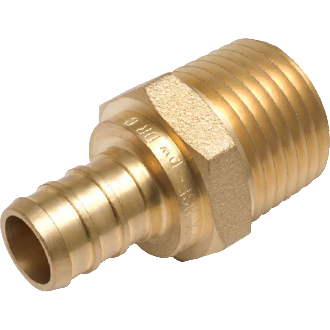 Pex Insert Brass Male Adapters - B x MPT Pex Insert Brass Male Adapters - B x MPT