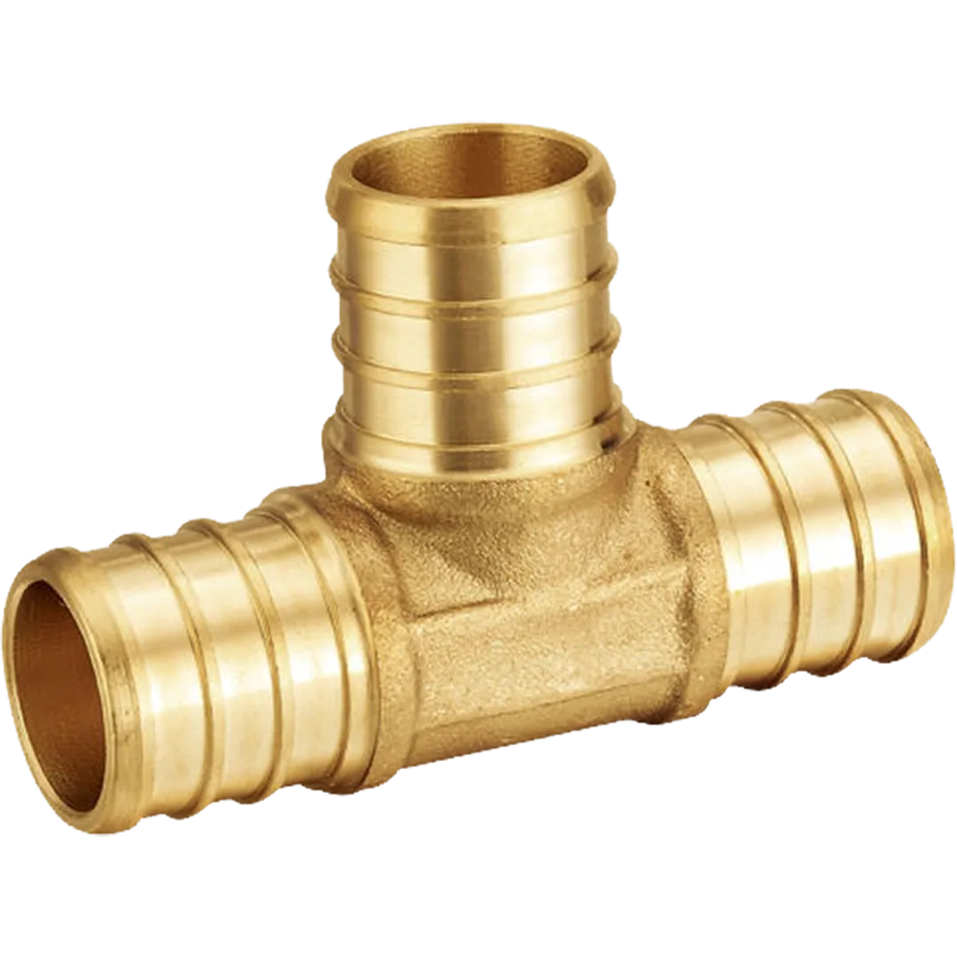 Pex Insert Brass Tee - B x B x B Pex Insert Brass Tee - B x B x B