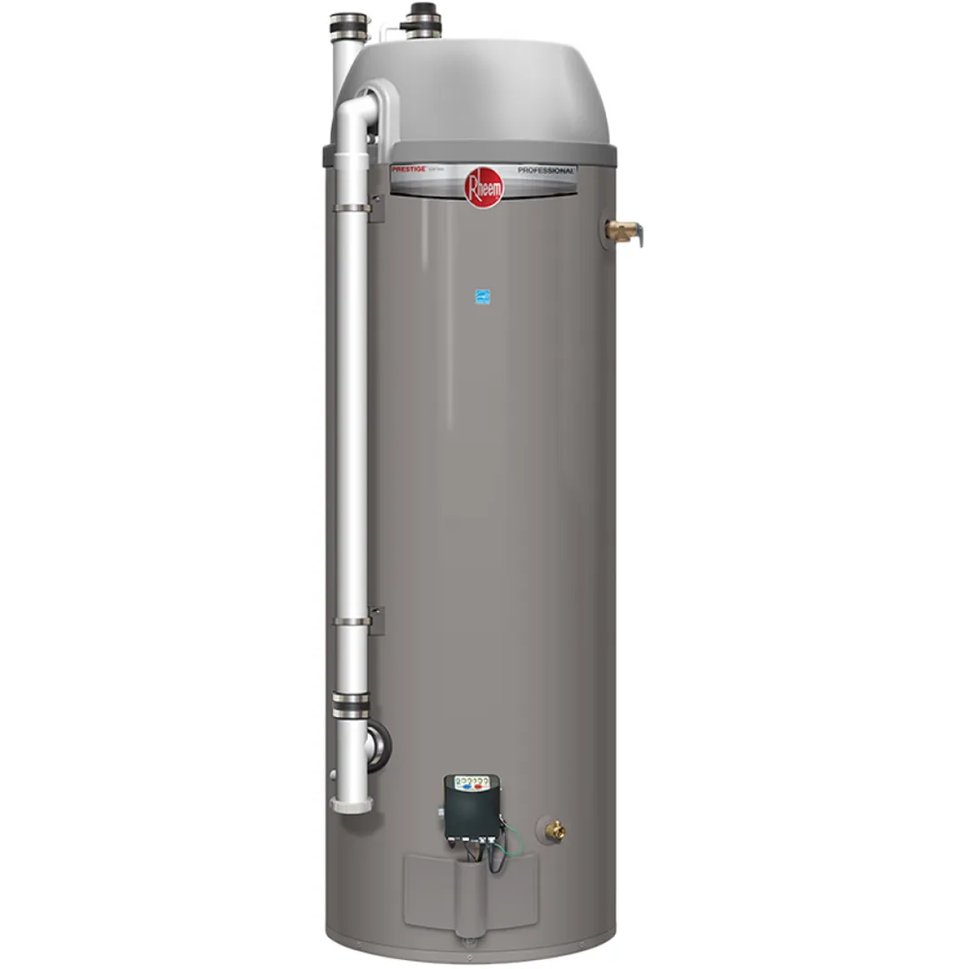 RHEEM RHEEM Prestige High Efficiency Condensing Power Direct Vent Tank-Type Gas Water Heater