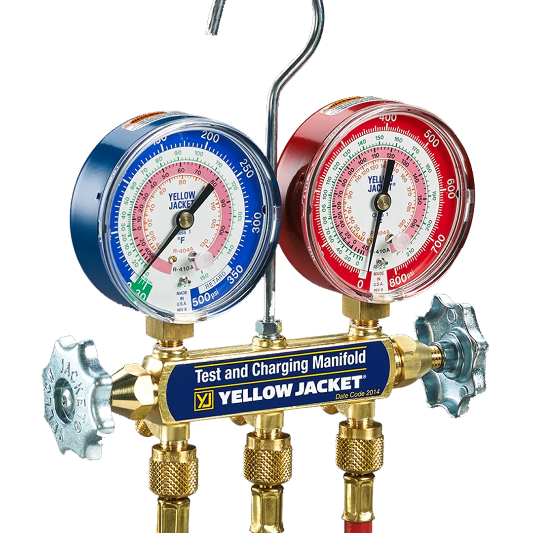 YELLOW JACKET YELLOW JACKET Series 41 A2L Manifold With 3 1/8" Gauges (No Hoses) YELLOW JACKET YELLOW JACKET Series 41 A2L Manifold With 3 1/8" Gauges (No Hoses)
