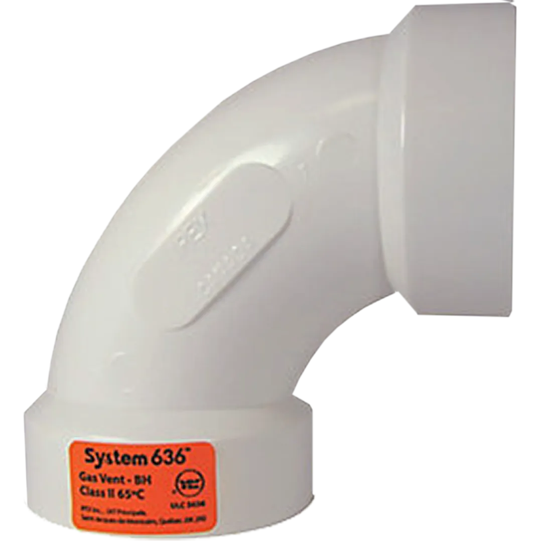 IPEX IPEX System 636 PVC 90° Elbows - Slip x Slip IPEX IPEX System 636 PVC 90° Elbows - Slip x Slip
