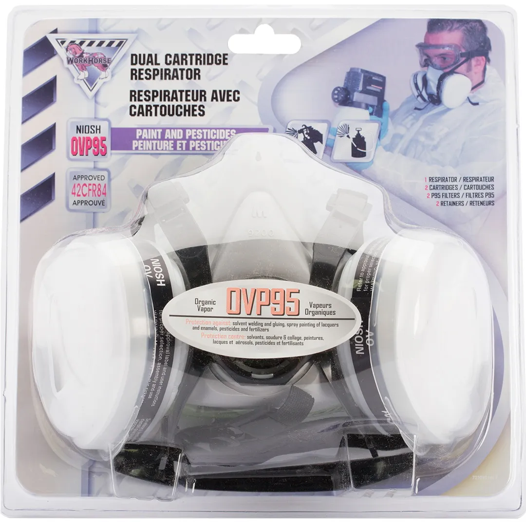 MCCORDICK MCCORDICK Workhorse Dual Cartridge Half-Mask P95 - Paint & Pesticides MCCORDICK MCCORDICK Workhorse Dual Cartridge Half-Mask P95 - Paint & Pesticides