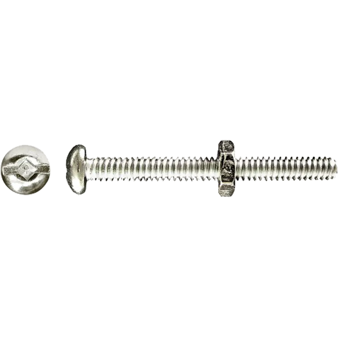 HPAULIN HPAULIN Zinc Plated Round Head Square/Slot Drive Stove Bolt With Nut HPAULIN HPAULIN Zinc Plated Round Head Square/Slot Drive Stove Bolt With Nut