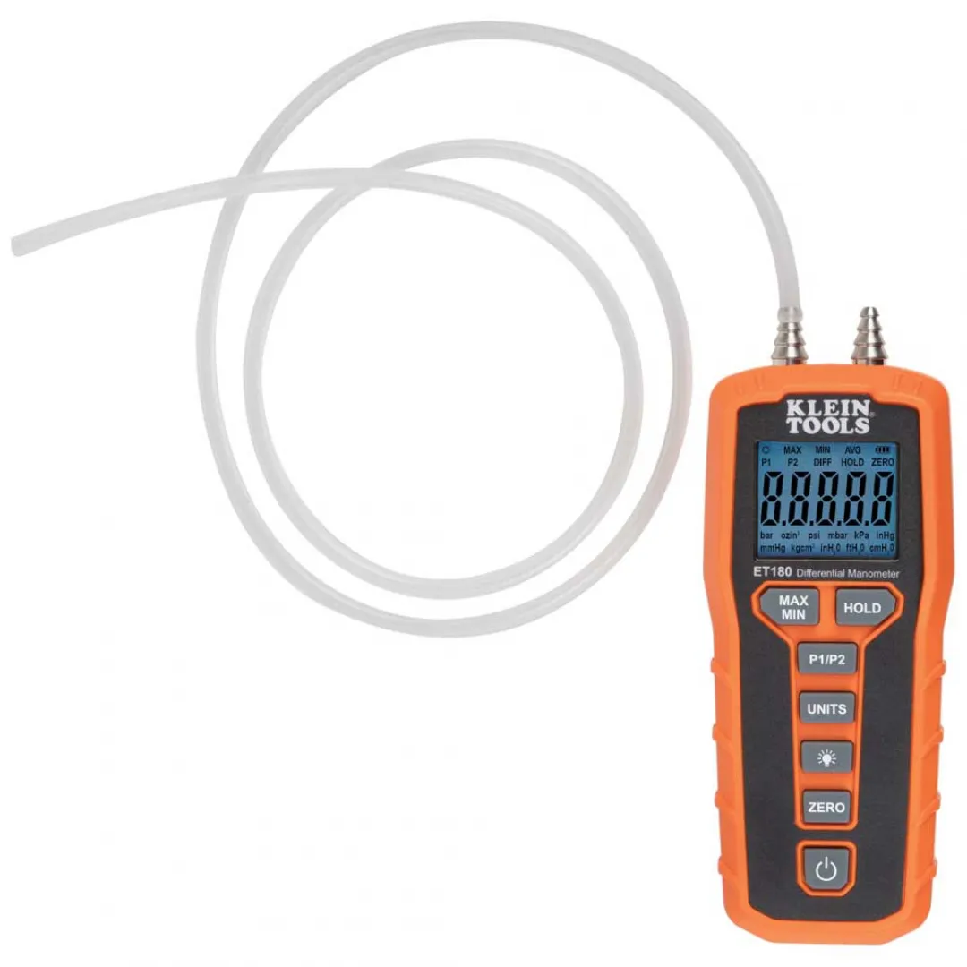 KLEIN TOOLS KLEIN TOOLS Digital Differential Manometer KLEIN TOOLS KLEIN TOOLS Digital Differential Manometer