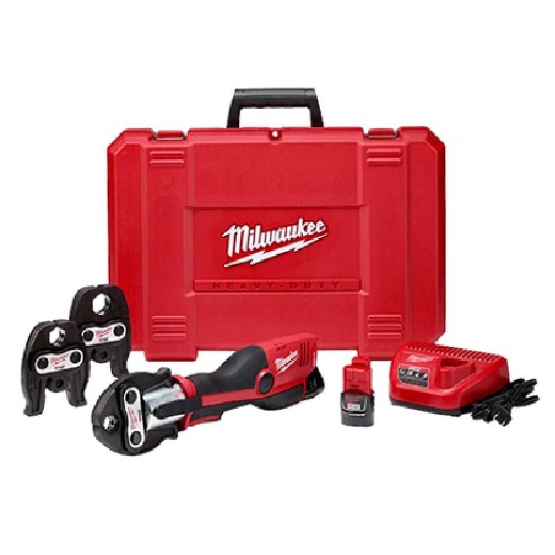 MILWAUKEE MILWAUKEE M12 FORCE LOGIC Press Tool Kit with Jaws MILWAUKEE MILWAUKEE M12 FORCE LOGIC Press Tool Kit with Jaws
