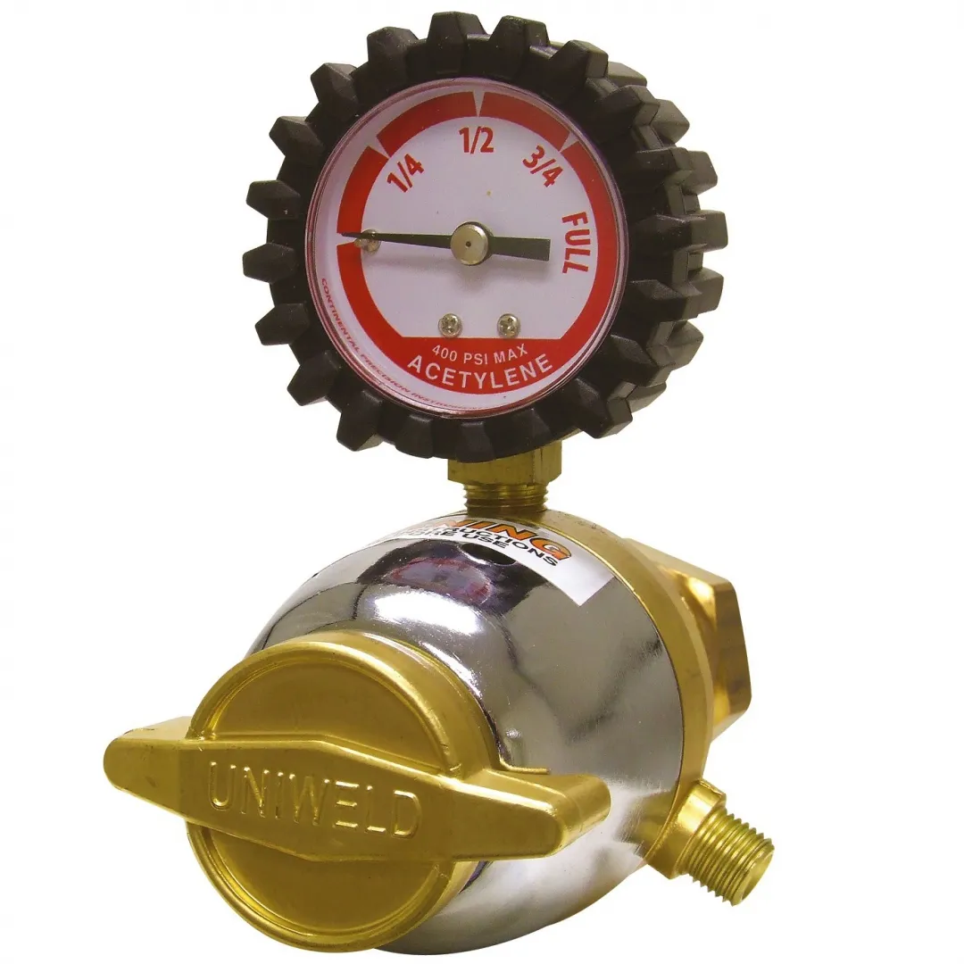 UNIWELD UNIWELD Patriot Series Acetylene Regulator With Gauge Boots UNIWELD UNIWELD Patriot Series Acetylene Regulator With Gauge Boots