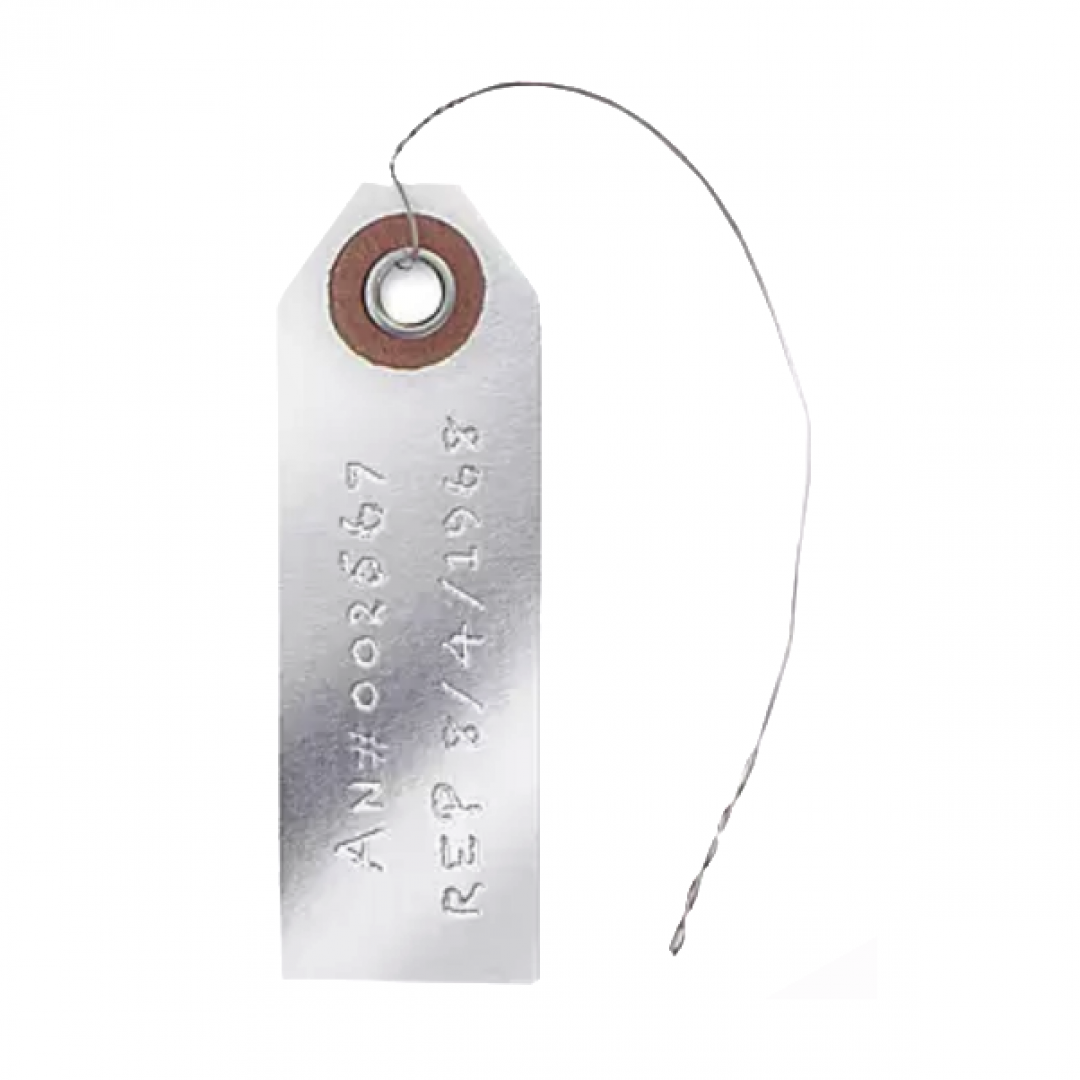 Pre-Wired Embossable Metal Tags