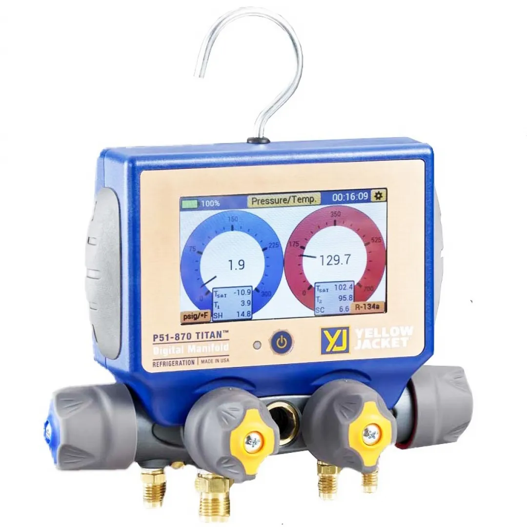 YELLOW JACKET YELLOW JACKET Titan Digital Manifold With Case YELLOW JACKET YELLOW JACKET Titan Digital Manifold With Case