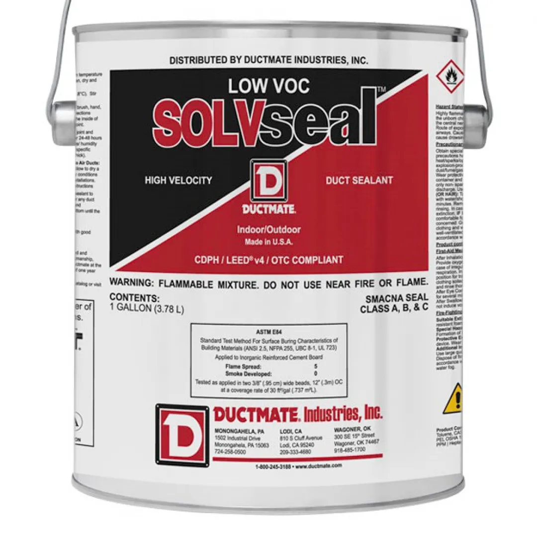 DUCTMATE DUCTMATE Solvseal Low VOC Solvent-Based Duct Sealant - Gray DUCTMATE DUCTMATE Solvseal Low VOC Solvent-Based Duct Sealant - Gray