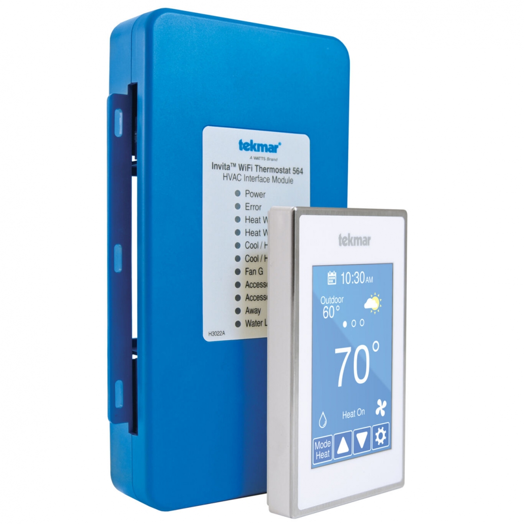 TEKMAR TEKMAR White Invita 2-Wire Wi-Fi Thermostat TEKMAR TEKMAR White Invita 2-Wire Wi-Fi Thermostat