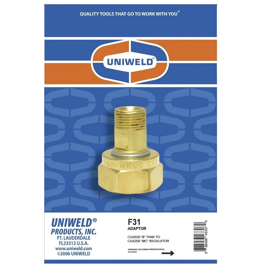 UNIWELD UNIWELD Cylinder To Regulator Adaptors UNIWELD UNIWELD Cylinder To Regulator Adaptors