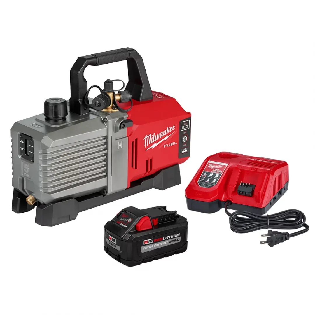 MILWAUKEE MILWAUKEE Vacuum Pump Kit With Charger & M18 Battery - 5 CFM MILWAUKEE MILWAUKEE Vacuum Pump Kit With Charger & M18 Battery - 5 CFM